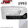10-74102-965-6687 WHITE WITH OPAL GRAY 1993 - 1992-93 MUSTANG CONVERTIBLE DOOR PANELS POWER WINDOWS WITHOUT INSERTS - image 1
