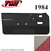 10-74104-997-7298 OXFORD WHITE WITH RED CARPET 1984 - 1989 MUSTANG CONVERTIBLE DOOR PANELS POWER WINDOWS POWER DOOR LOCKS - image 1
