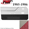 10-74105-997-7P-7298 OXFORD WHITE WITH RED - 1985-86 MUSTANG CONVERTIBLE DOOR PANELS POWER WINDOWS POWER DOOR LOCKS - image 1