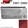 10-74107-6244-44-815 SCARLET RED - 1987-89 MUSTANG CONVERTIBLE DOOR PANELS POWER WINDOWS WITH VINYL INSERTS - image 1