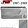 10-74107-997-953-857 OXFORD WHITE WITH MEDIUM GRAY - 1987-89 MUSTANG CONVERTIBLE DOOR PANELS POWER WINDOWS WITH VINYL INSERTS - image 1