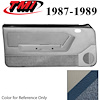 10-74107-997-968-82 OXFORD WHITE WITH REGATTA BLUE - 1987-89 MUSTANG CONVERTIBLE DOOR PANELS POWER WINDOWS WITH VINYL INSERTS - image 1