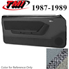 10-74117-953-71-857 MEDIUM SMOKE GRAY - 1987-89 MUSTANG CONVERTIBLE DOOR PANELS POWER WINDOWS WITH TWEED INSERTS - image 1