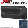 10-74117-968-73-9304 REGATTA BLUE - 1987-89 MUSTANG CONVERTIBLE DOOR PANELS POWER WINDOWS WITH TWEED INSERTS - image 1