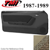 10-74117-973-74-906 SAND BEIGE - 1987-89 MUSTANG CONVERTIBLE DOOR PANELS POWER WINDOWS WITH TWEED INSERTS - image 1