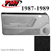 10-74127-958-51-801 BLACK NOT ORIGINAL - 1987-89 MUSTANG CONVERTIBLE DOOR PANELS POWER WINDOWS WITH VELOUR INSERTS - image 1