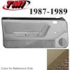 10-74127-973-54-906 SAND BEIGE - 1987-89 MUSTANG CONVERTIBLE DOOR PANELS POWER WINDOWS WITH VELOUR INSERTS - image 1