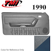 10-74200-965-6426-26 WHITE WITH CRYSTAL BLUE 1990 - 1996 MUSTANG CONVERTIBLE DOOR PANELS MANUAL WINDOWS WITH VINYL INSERTS - image 1