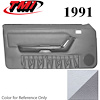10-74201-965-972 WHITE WITH TITANIUM 1990-92 - 1995 MUSTANG CONVERTIBLE DOOR PANELS MANUAL WINDOWS WITH VINYL INSERTS - image 1