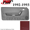 10-74202-6244-6244 SCARLET RED 1990-92 - 1992-93 MUSTANG CONVERTIBLE DOOR PANELS MANUAL WINDOWS WITHOUT INSERTS - image 1