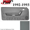 10-74202-6687-6687 OPAL GRAY 1993 - 1992-93 MUSTANG CONVERTIBLE DOOR PANELS MANUAL WINDOWS WITHOUT INSERTS - image 1