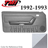 10-74202-965-972 WHITE WITH TITANIUM 1990-92 - 1992-93 MUSTANG CONVERTIBLE DOOR PANELS MANUAL WINDOWS WITHOUT INSERTS - image 1