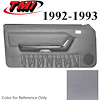 10-74202-972-972 TITANIUM GRAY 1990-92 - 1992-93 MUSTANG CONVERTIBLE DOOR PANELS MANUAL WINDOWS WITHOUT INSERTS - image 1