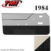 10-74204-3047-801 OPAL WHITE WITH BLACK CARPET 1983 - 1987 MUSTANG CONVERTIBLE DOOR PANELS MANUAL WINDOWS - image 1