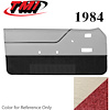 10-74204-3047-815 OPAL WHITE WITH RED CARPET 1983 - 1988 MUSTANG CONVERTIBLE DOOR PANELS MANUAL WINDOWS - image 1