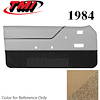10-74204-954-8384 DESERT TAN WITH TAN CARPET 1984 - 1987 MUSTANG CONVERTIBLE DOOR PANELS MANUAL WINDOWS - image 1