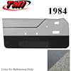 10-74204-955-857 CHARCOAL GRAY WITH GRAY CARPET 1984 - 1984 MUSTANG CONVERTIBLE DOOR PANELS MANUAL WINDOWS