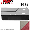 10-74204-997-7298 OXFORD WHITE WITH RED CARPET 1984 - 1989 MUSTANG CONVERTIBLE DOOR PANELS MANUAL WINDOWS - image 1