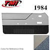10-74204-997-8082 OXFORD WHITE WITH BLUE CARPET 1984 - 1990 MUSTANG CONVERTIBLE DOOR PANELS MANUAL WINDOWS - image 1