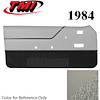 10-74204-997-857 OXFORD WHITE WITH GRAY CARPET 1984 - 1988 MUSTANG CONVERTIBLE DOOR PANELS MANUAL WINDOWS - image 1