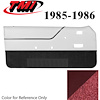10-74205-3116-6P-7298 CANYON RED - 1985-86 MUSTANG CONVERTIBLE DOOR PANELS MANUAL WINDOWS - image 1