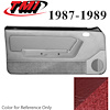 10-74207-6244-44-815 SCARLET RED - 1987-89 MUSTANG CONVERTIBLE DOOR PANELS MANUAL WINDOWS WITH VINYL INSERTS - image 1