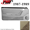 10-74207-973-973-906 SAND BEIGE - 1987-89 MUSTANG CONVERTIBLE DOOR PANELS MANUAL WINDOWS WITH VINYL INSERTS - image 1