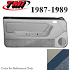 10-74207-997-968-82 OXFORD WHITE WITH REGATTA BLUE - 1987-89 MUSTANG CONVERTIBLE DOOR PANELS MANUAL WINDOWS WITH VINYL INSERTS