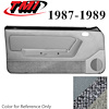 10-74217-953-71-857 MEDIUM SMOKE GRAY - 1987-89 MUSTANG CONVERTIBLE DOOR PANELS MANUAL WINDOWS WITH TWEED INSERTS - image 1