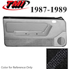 10-74227-958-51-801 BLACK NOT ORIGINAL - 1987-89 MUSTANG CONVERTIBLE DOOR PANELS MANUAL WINDOWS WITH VELOUR INSERTS - image 1