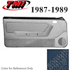10-74227-968-58-9304 REGATTA BLUE - 1987-89 MUSTANG CONVERTIBLE DOOR PANELS MANUAL WINDOWS WITH VELOUR INSERTS - image 1