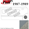 10-74307-953-857 MEDIUM SMOKE GRAY - 1987-89 MUSTANG CONVERTIBLE DOOR PANELS POWER WINDOWS WITHOUT INSERTS - image 1
