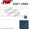 10-74307-968-9304 REGATTA BLUE - 1987-89 MUSTANG CONVERTIBLE DOOR PANELS POWER WINDOWS WITHOUT INSERTS - image 1