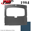 20-73004-1565 WEDGEWOOD/ACADEMY BLUE FOAM BACK TIER GRAIN VINYL - 1984 MUSTANG COUPE SUNROOF HEADLIN - image 1