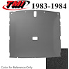 20-73009-1559 BLACK FOAM BACK CLOTH - 1983-84 MUSTANG COUPE HEADLINER BLACK FOAM BACK CLOTH - image 1