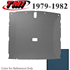 20-73009-1565 WEDGEWOOD BLUE FOAM BACK TIER GRAIN VINYL - 1979-82 MUSTANG COUPE HEADLINER WEDGEWOOD - image 1