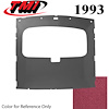 20-75004-1998 RUBY RED FOAMBACK CLOTH - 1993 MUSTANG HATCHBACK SUNROOF HEADLINER RUBY RED FOAMBACK CLOTH - image 1