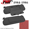 21-73005-1805 CANYON RED 1984-86 - 1985-93 MUSTANG SUNVISORS WITH MIRRORS STANDARD CLOTH - image 1