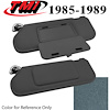 21-73005-1827 REGATTA BLUE 1985-89 - 1985-93 MUSTANG SUNVISORS WITH MIRRORS STANDARD CLOTH - image 1
