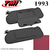 21-73005-1998 RUBY RED 1993 - 1985-93 MUSTANG SUNVISORS WITH MIRRORS STANDARD CLOTH - image 1