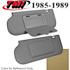 21-73006-1435 SAND BEIGE 1985-89 - 1985-93 SUNROOF/T-TOP MUSTANG SUNVISORS STD VINYL W/MIRRORS - image 1
