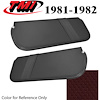 21-73009- 1210 CANYON RED 1984-86 NOT OE - 1979-82 MUSTANG SUNVISORS STANDARD TIER GRAIN VINYL - image 1