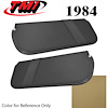 21-73009-1435 DESERT TAN 1984 NOT OE - 1979-82 MUSTANG SUNVISORS STANDARD TIER GRAIN VINYL - image 1