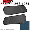 21-73009-1565 BLUE 1979-80 - 1979-82 MUSTANG SUNVISORS STANDARD TIER GRAIN VINYL - image 1