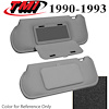 21-73016-1559 EBONY 1990-93 - 1990-93 SUNROOF MUSTANG SUNVISORS OPTIONAL CLOTH W/MIRRORS - image 1