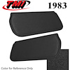 21-73019-1559 BLACK 1983 - 1983-84 MUSTANG SUNVISORS STANDARD CLOTH - NO MAP STRAP ON CLOTH VISORS - image 1