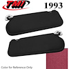 21-73205-1998 DARK RUBY 1993 - 1985-93 MUSTANG SUNVISORS WITHOUT MIRRORS STD CLOTH NOT OE - image 1