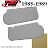 21-73206-1435 SAND BEIGE 1985-89 - 1985-88 T-TOP/SUNROOF MUSTANG SUNVISORS VINYL W/O MIRROR NOT OE - image 1