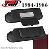21-74003-3116 CANYON RED 1984-86 - 1983-86 CONVT. MUSTANG SUNVISORS WITH MIRRORS SEAT VINYL - image 1