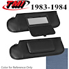 21-74003-970 ACADEMY BLUE 1983-84 - 1983-86 CONVT. MUSTANG SUNVISORS WITH MIRRORS SEAT VINYL - image 1